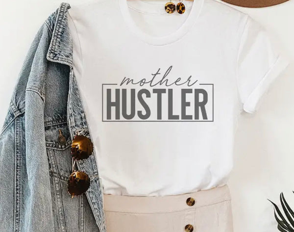 CUSTOM - PRINTED Distressed Mother Hustler