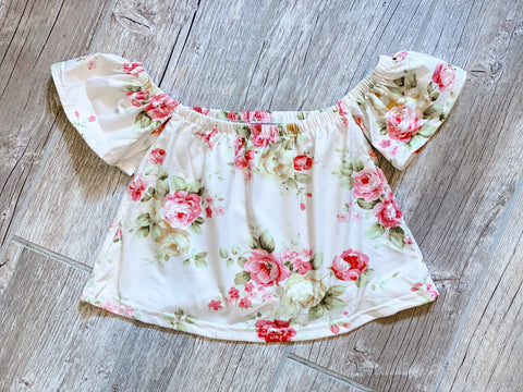 Vintage Floral Baby Girl Shirt