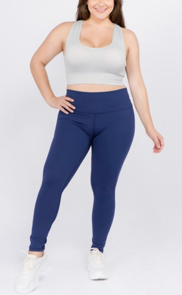 Plus Size: Buttery Soft Navy Leggings
