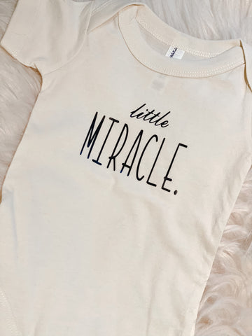 CUSTOM White Little Miracle Onesie